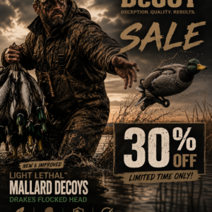 Light & Lethal Mallard Decoys, Drakes Flocked Head 30% OFF