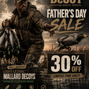 Light & Lethal Mallard Decoys, Drakes Flocked Head 30% OFF