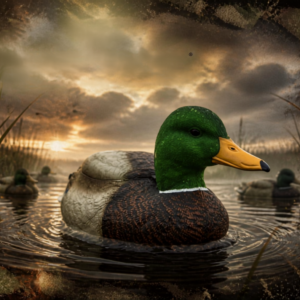 THE NATURAL FLUTTER EXTREME MALLARD DRAKE, Flocked Head
