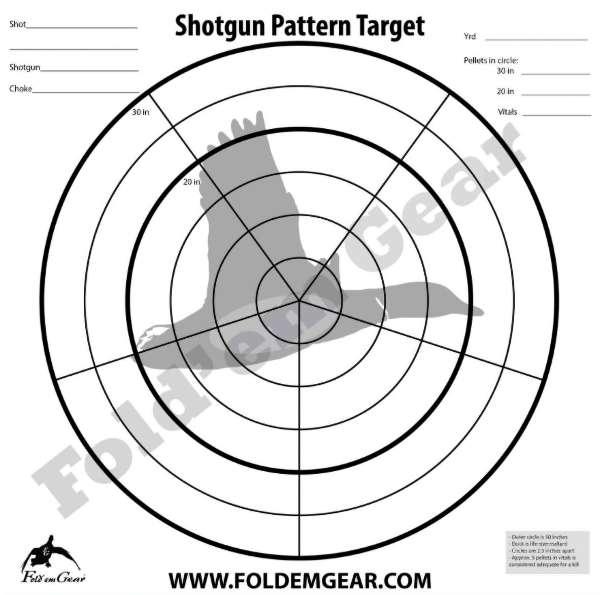 Shotgun Pattern Target Pack (5 targets) 35