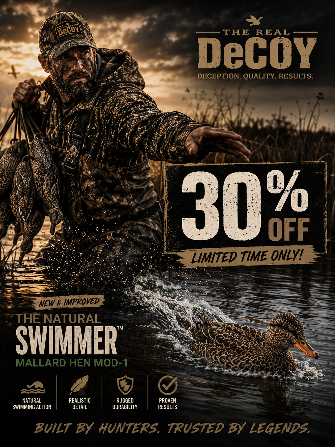 THE NATURAL Swimmer, Mallard HEN 30% OFF
