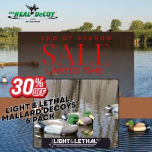 Light & Lethal Mallard Decoys, Drakes Flocked Head