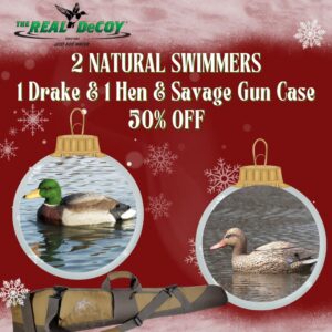 50%  OFF 2 Natural Swimmer,  1 Drake & 1 Hen + Gun Case