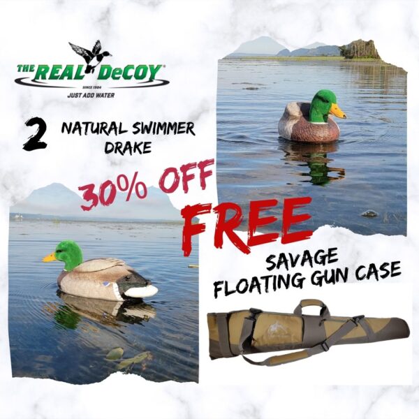 2 Natural Swimmer, Drakes  + Bonus Free Gun Case -- 30% OFF - Limited Time Only