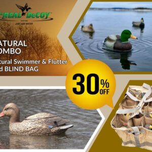 30%  OFF 2 Natural Swimmer,  1 Drake & 1 Hen + Gun Case